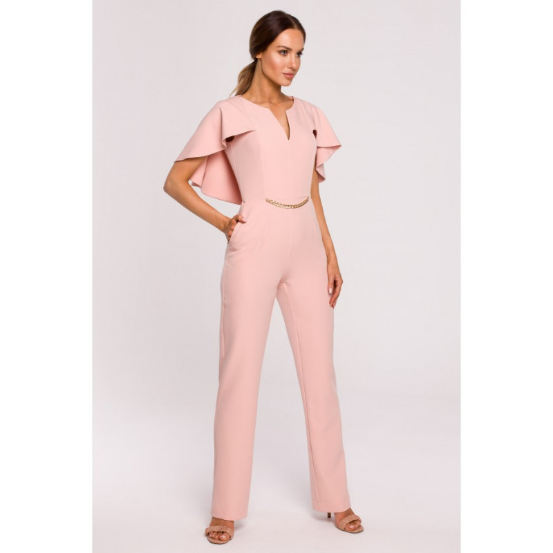 M670 Jumpsuit with cape - powder blue