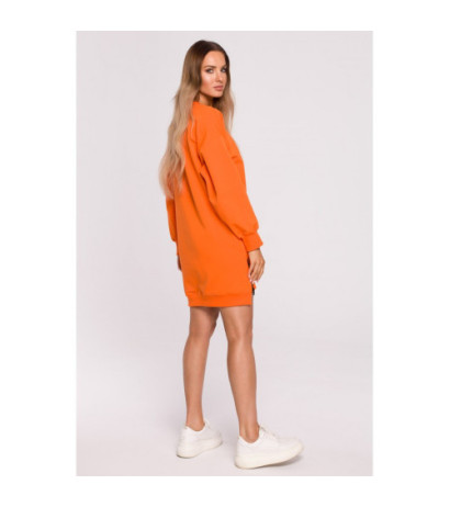 M676 Tunic with patch and decorative zippers - orange