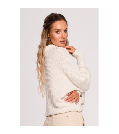 M687 Sweater with collar - ivory