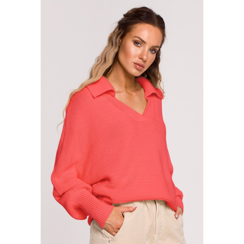 M687 Sweater with collar - peach