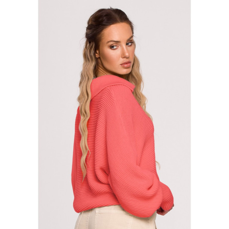 M687 Sweater with collar - peach