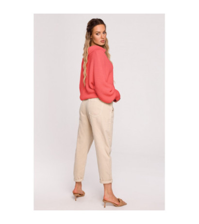 M687 Sweater with collar - peach