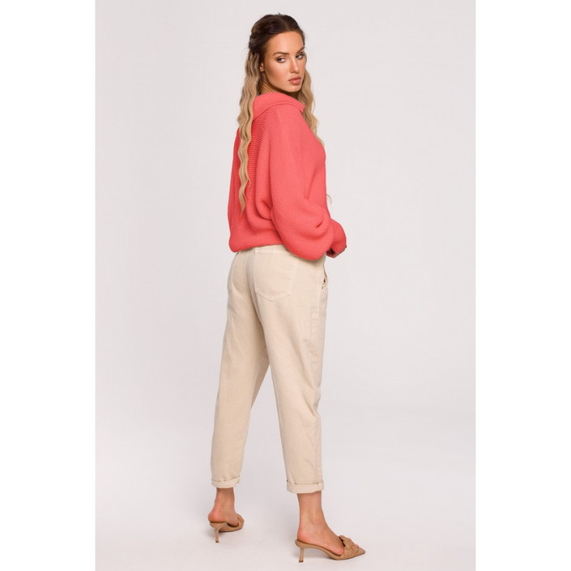 M687 Sweater with collar - peach