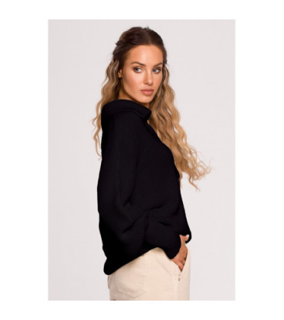 M687 Sweater with collar - black