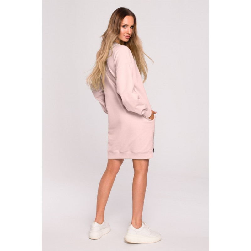 M676 Tunic with patch and decorative locks - candy pink