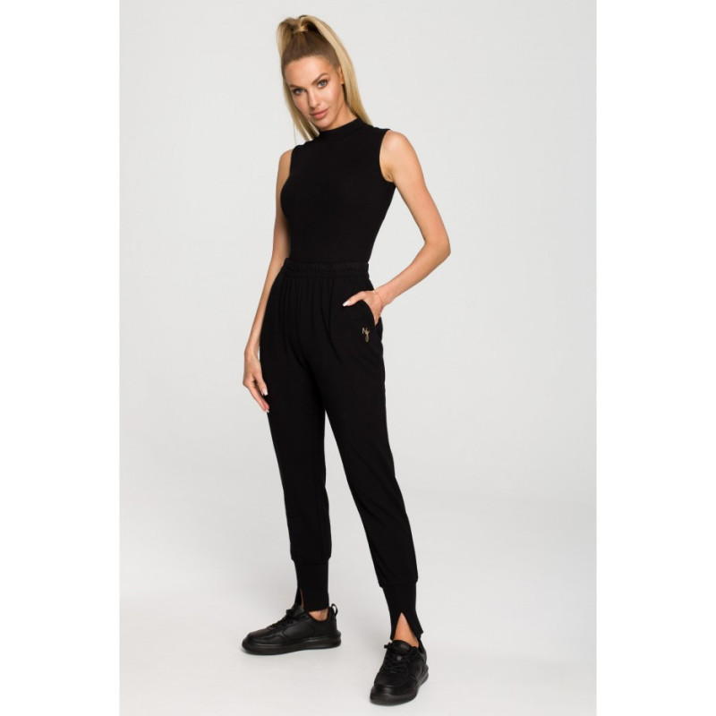 M692 Sweatpants with slits at the bottom - black