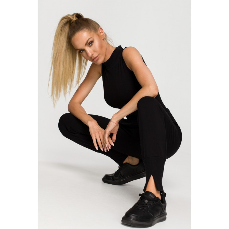 M692 Sweatpants with slits at the bottom - black