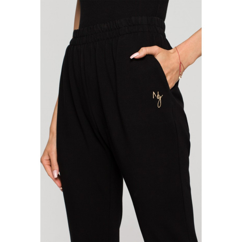 M692 Sweatpants with slits at the bottom - black