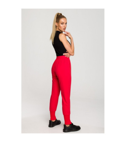 M692 Sweatpants with slits at the bottom - red