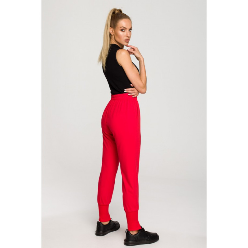 M692 Sweatpants with slits at the bottom - red