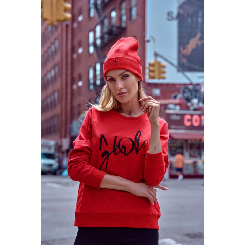 M693 Sweatshirt with embroidery - red