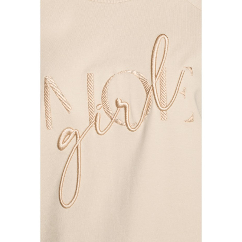 M693 Sweatshirt with embroidery - sand-colored