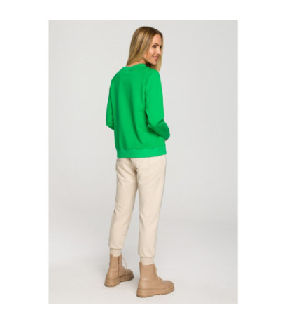 M693 Sweatshirt with embroidery - juicy green