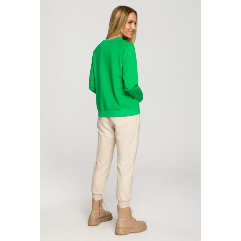 M693 Sweatshirt with embroidery - juicy green