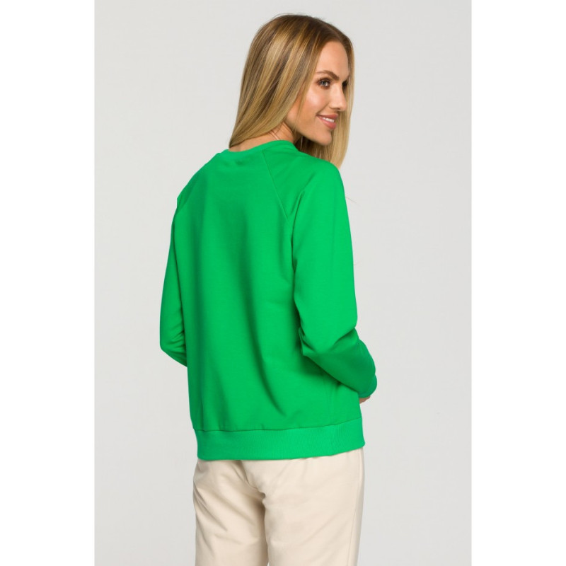 M693 Sweatshirt with embroidery - juicy green