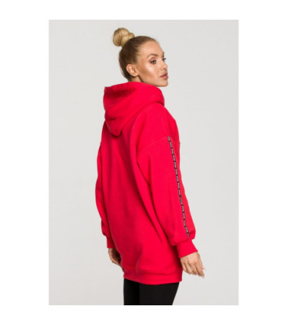 M696 Hooded sweatshirt with decorative stripes - red