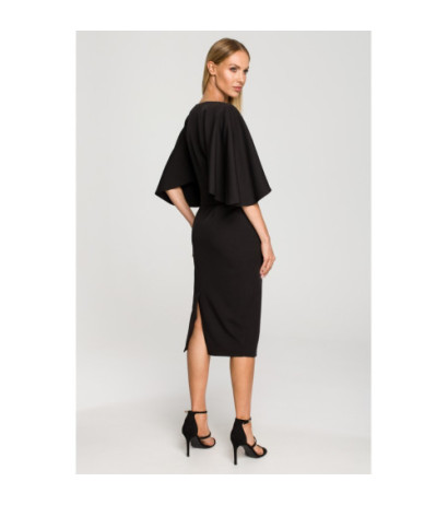 M700 Pencil dress with wide sleeves - black