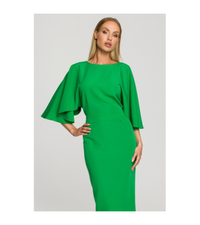 M700 Pencil dress with wide sleeves - luscious green