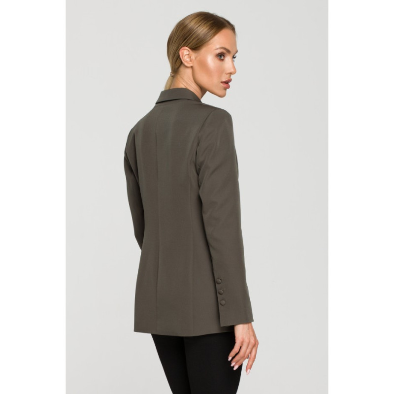 M701 One-button jacket with asymmetrical lapels - khaki