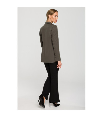 M701 One-button jacket with asymmetrical lapels - khaki