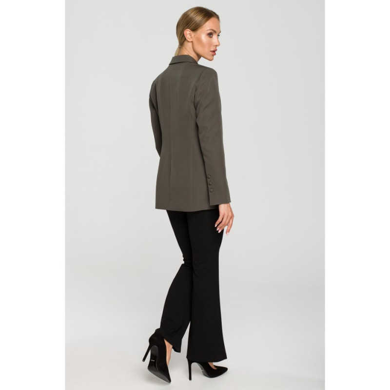 M701 One-button jacket with asymmetrical lapels - khaki