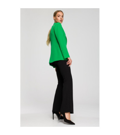 M701 One-button jacket with asymmetrical lapels - luscious green