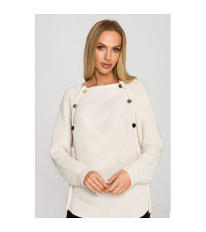 M712 Sweater with decorative buttons - ivory