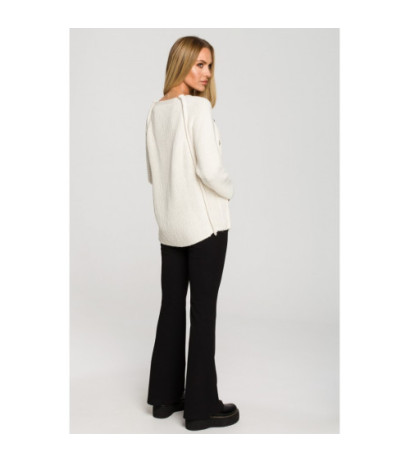 M712 Sweater with decorative buttons - ivory