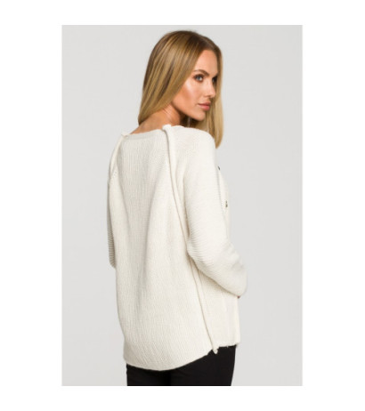 M712 Sweater with decorative buttons - ivory