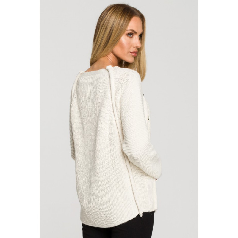 M712 Sweater with decorative buttons - ivory