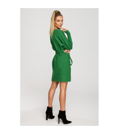 M714 Overlap sweater dress - emerald