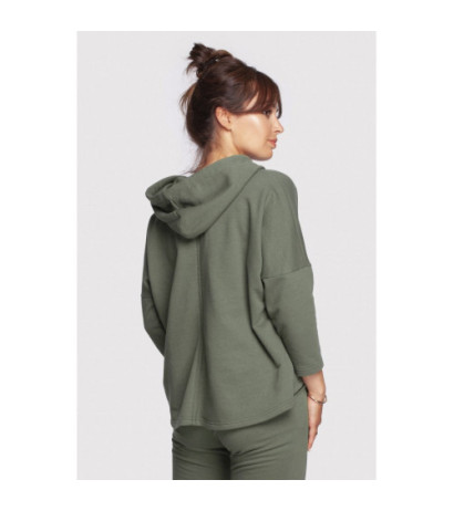 B239 Loose-fitting hooded sweatshirt - khaki