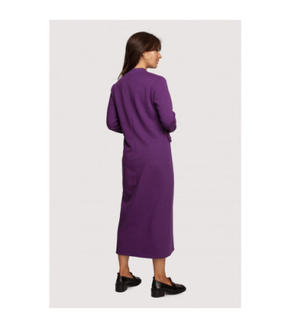 B242 maxi dress with decorative neckline - purple