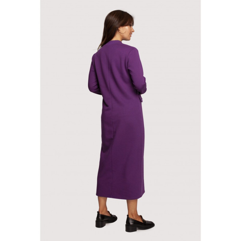 B242 maxi dress with decorative neckline - purple