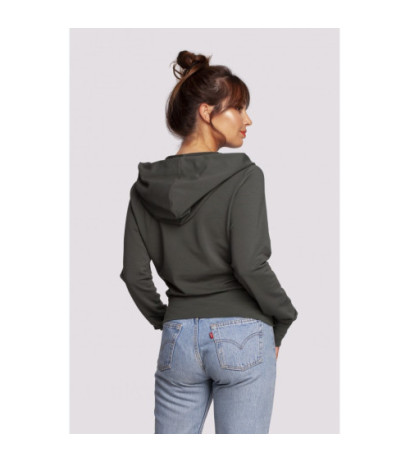 B246 Hooded overlap sweatshirt - military green