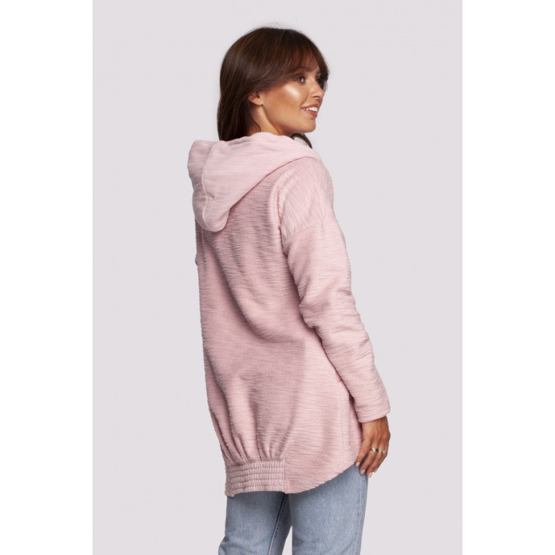 B249 Sweatshirt with chimney and hood - powder blue