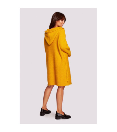 BK089 Sweater dress with hood - honey