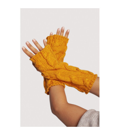 BK098 Long fingerless gloves - honey