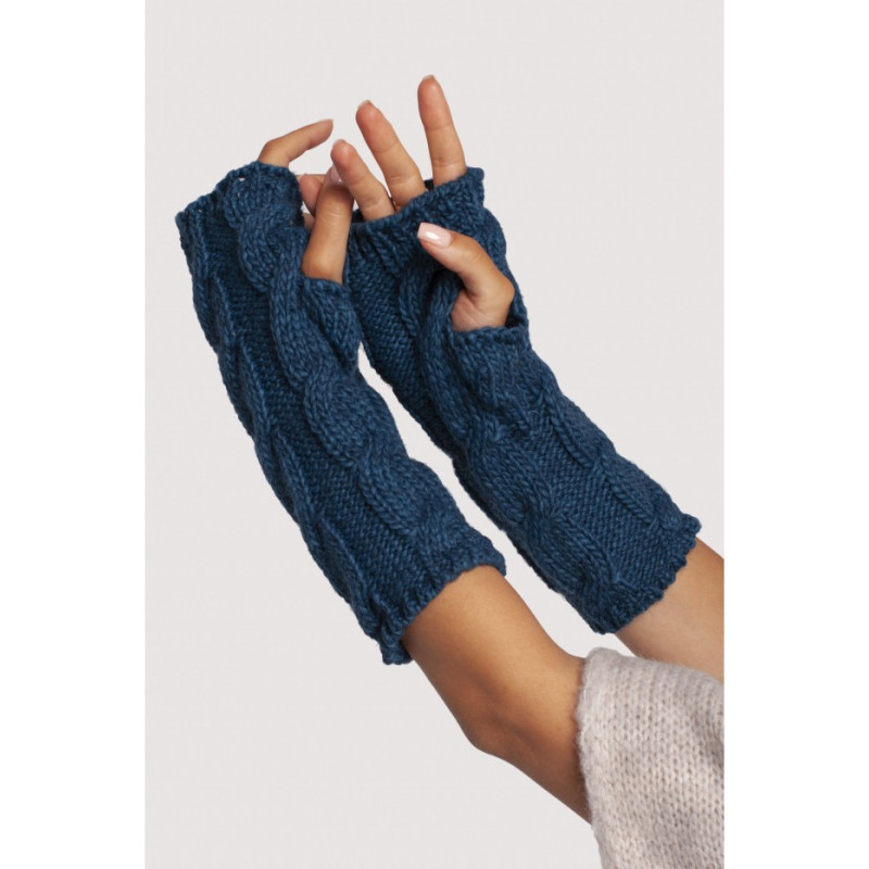 BK098 Long fingerless gloves - marine