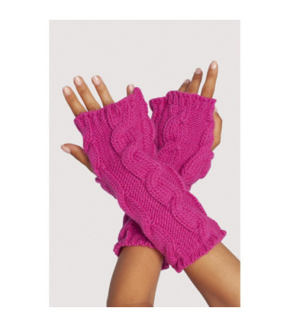 BK098 Long fingerless gloves - pink