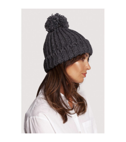 BK101 Cap with pom-pom - graphite