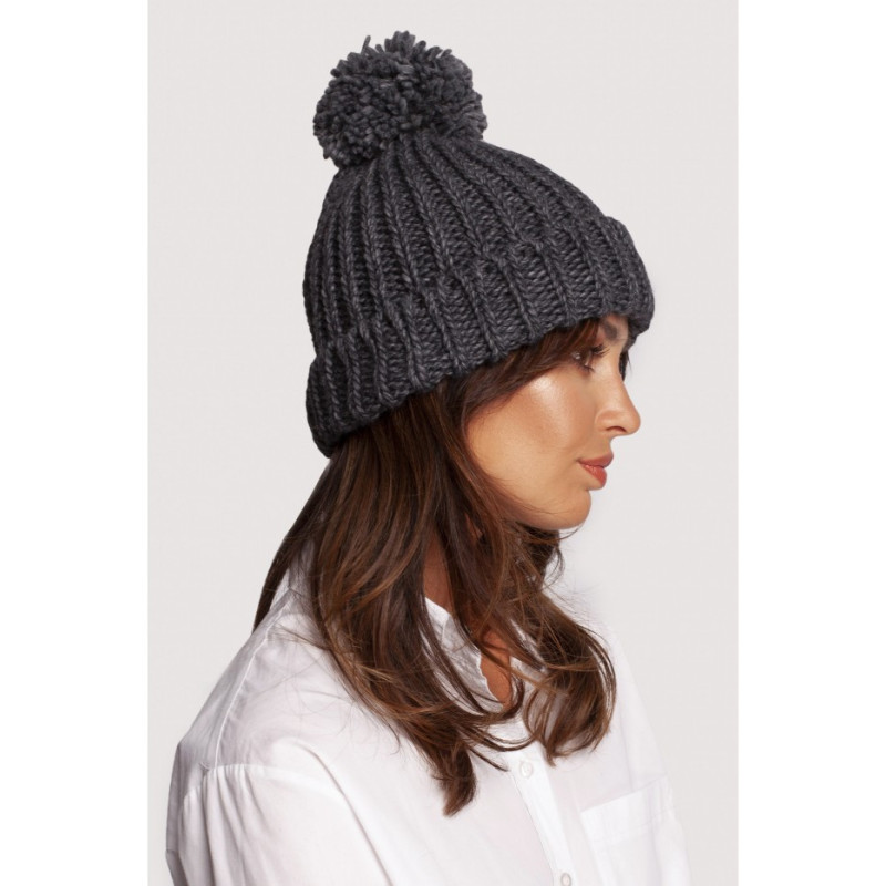 BK101 Cap with pom-pom - graphite