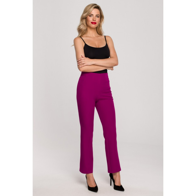 K142 Trousers at the hem - ruby