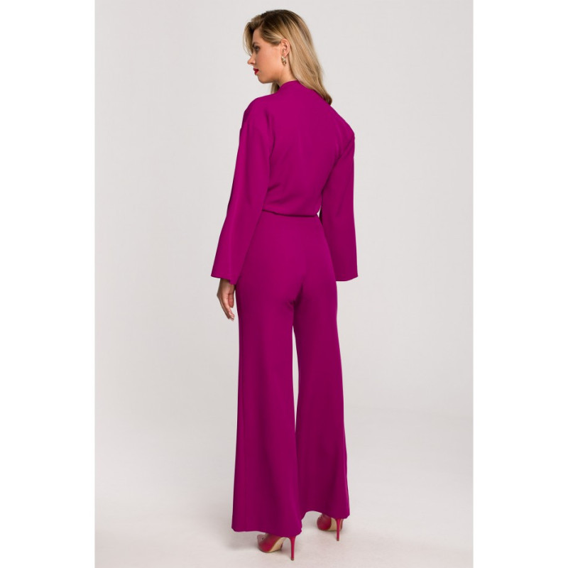 K147 Wide-legged jumpsuit - ruby