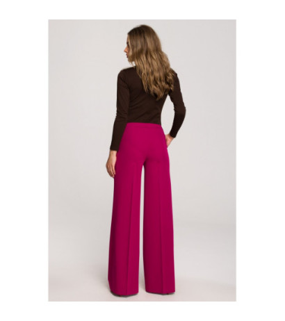 S311 Pants with wide legs - plum