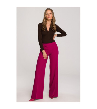 S311 Pants with wide legs - plum