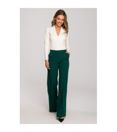 S311 Pants with wide legs - green