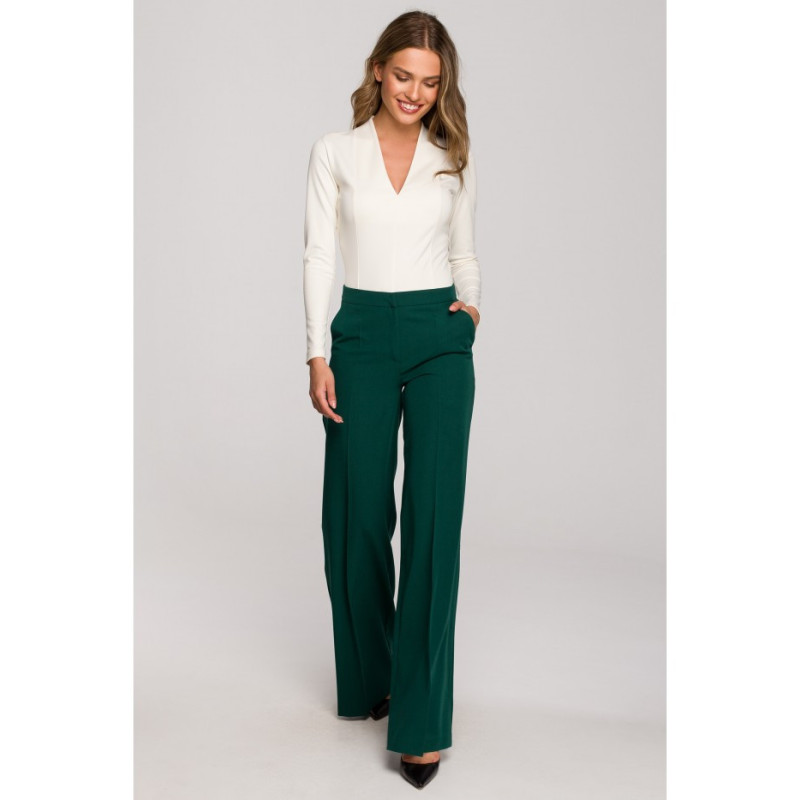 S311 Pants with wide legs - green