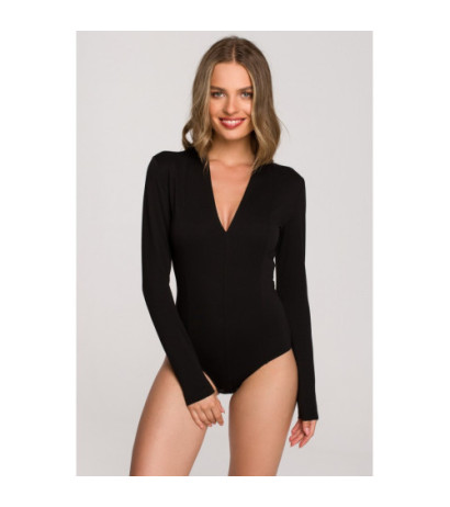 S327 Body with neckline - black