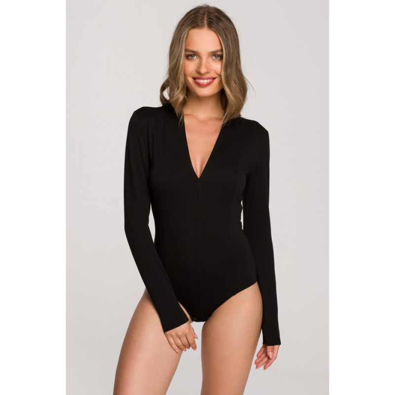 S327 Body with neckline - black